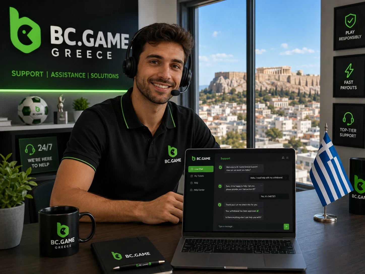 BC Game Greece customer support
